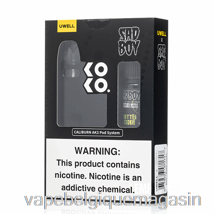 Vape Shop Bruxelles Kit Uwell X Dv Caliburn Ak3 + 50mg Sel De Nic [noir] Sadboy - Biscuit Au Beurre